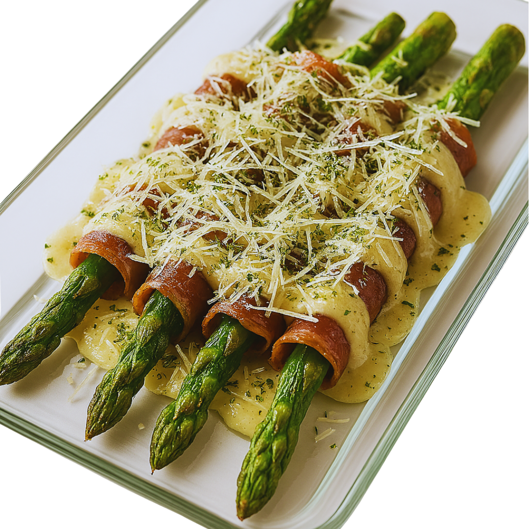 Esparragos envueltos en Jamón Serrano