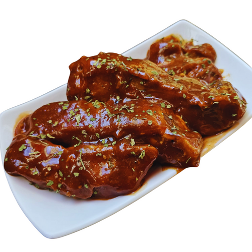 Costillas de BBQ deshuesadas.