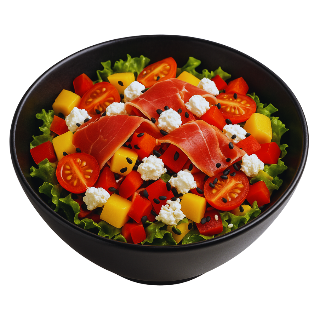 Ensalada de Jamón Serrano y Queso de Cabra