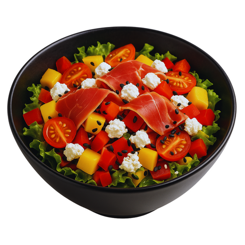 Ensalada de Jamón Serrano y Queso de Cabra